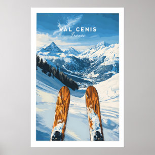 Val Cenis skidvägg konst skidaaffisch 1 Poster