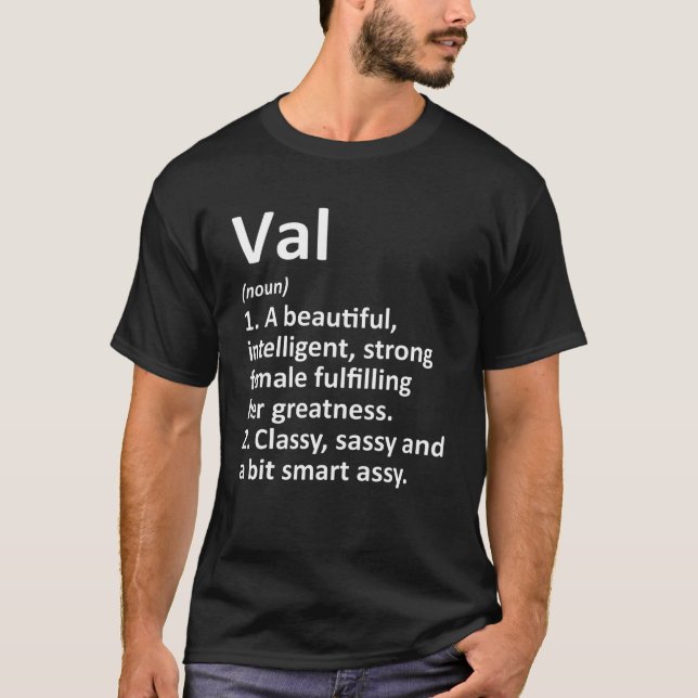 VAL Definition Personlig Namn Funny Namn Gift T Shirt (Framsida)