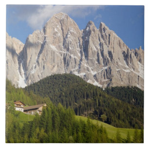 Val di Funes, Villnosstal, Dolomiterna, Italien Kakelplatta