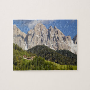 Val di Funes, Villnösstal, Dolomiterna, Italien Pussel