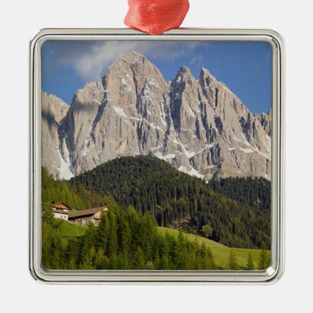 Val di Funes, Villnosstal, Dolomites, Italien Julgransprydnad Metall (Framsidan)