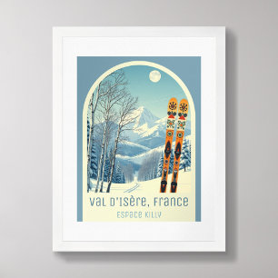 Val d'Isere Frankrike Espace Killy ski Poster