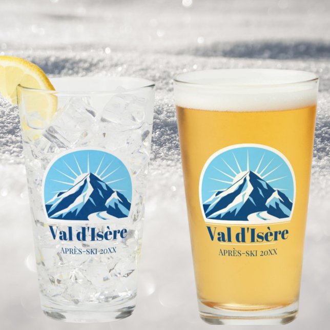 Val d'Isère Frankrike Savoie après-ski ölglas Glaskopp (Skapare uppladdad)
