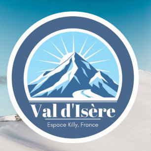 Val d'Isère Frankrike ski resort Klistermärken