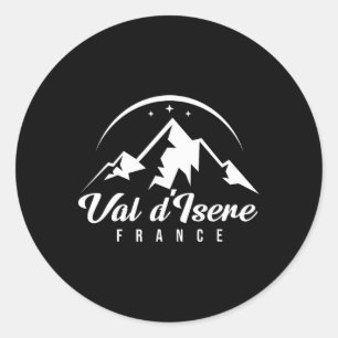 Val D'isere Frankrike Ski Resort Skiing Snowboardi Runt Klistermärke