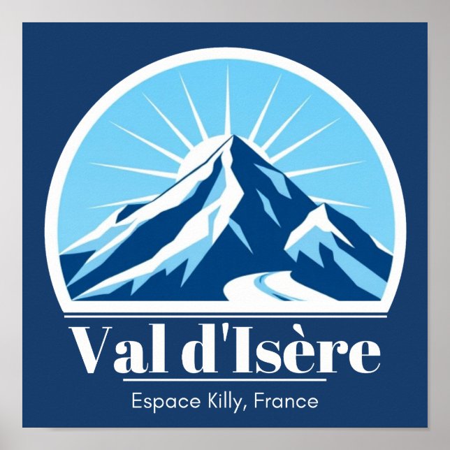 Val d'Isère Frankrike ski resort wall art Poster (Framsidan)