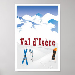 Val d'Isere, Fransk Alpernas, Ski Poster