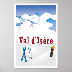 Val d'Isere, Fransk Alpernas, Ski Poster