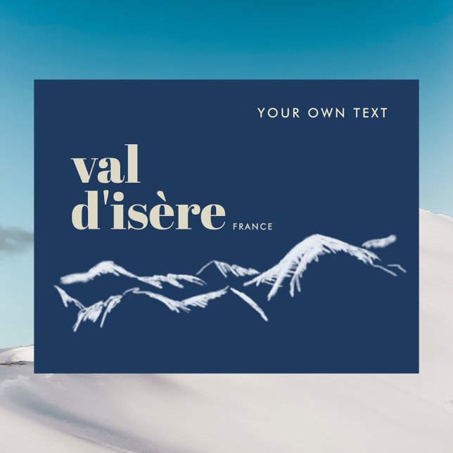 Val d'Isère klottrat bergslandskap  Vykort (Skapare uppladdad)