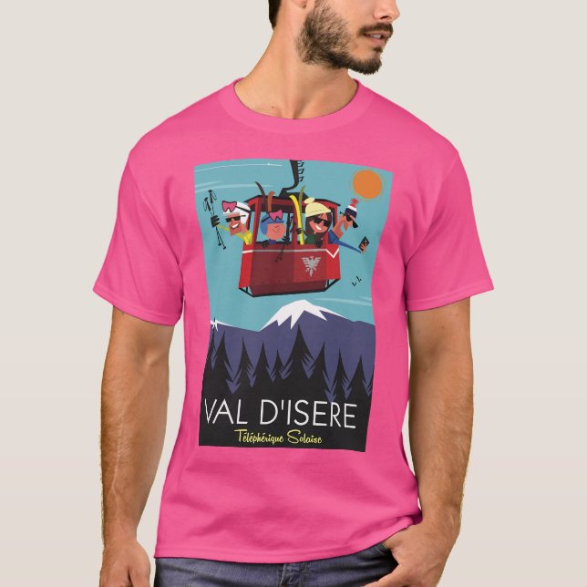 Val D'Isere Poster T Shirt (Framsida)