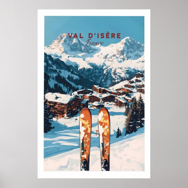 Val-dIsère skidruck 1 Poster (Framsidan)