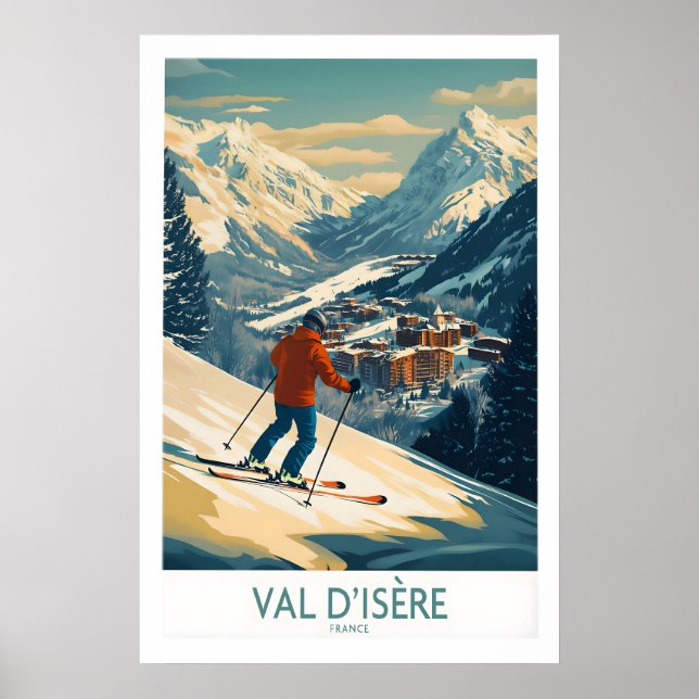 Val-dIsère Väggkonst Skidposter 1 (Framsidan)