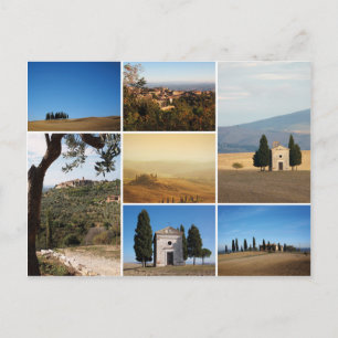 Val d'Orcia i Tuscany-affischkort Vykort