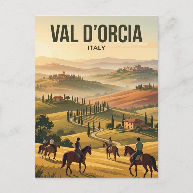 Val d'Orcia Italien Vykort (Framsida)