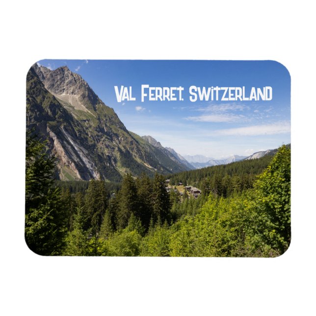 Val Ferret, i Valais, Schweiz Magnet (Horisontell)