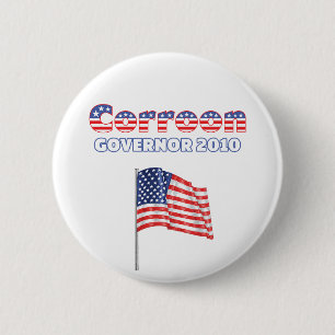 Val för Corroon patriotiska amerikanska flaggan Knapp