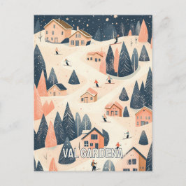 Val Gardena Italien Skidort Vykort