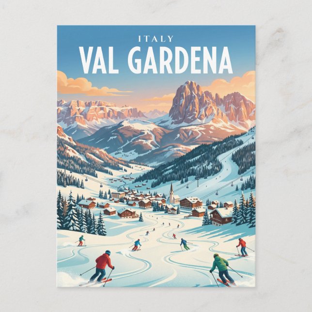 Val Gardena Italien Vykort (Framsida)