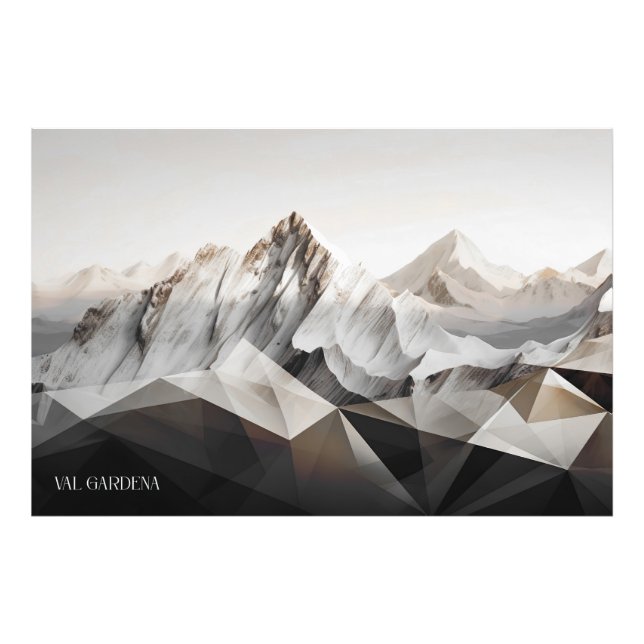 Val Gardena Sunrise Photo Print Fototryck (Framsidan)