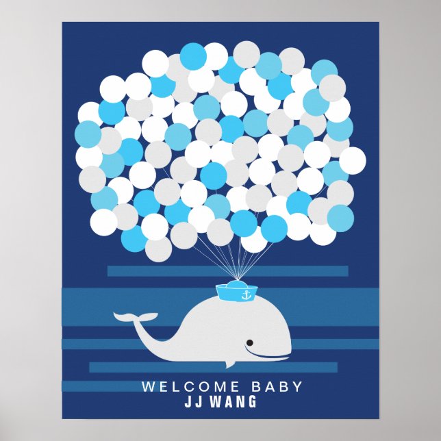 Val | Gästbok för babyfirande Utskrift Poster (Framsidan)
