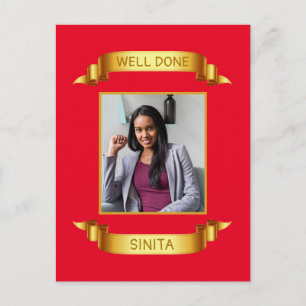 Väl Gjord Guldskrull, Anpassad Foto - Personlig Vykort