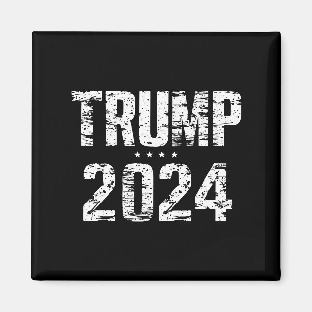 Val Håll Amerika Stort Trump 2024  Magnet (Framsidan)