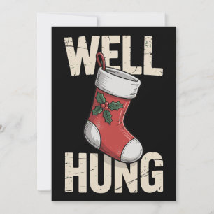 Väl hängd smutsig julstrumpa högtid Xmas Julkort