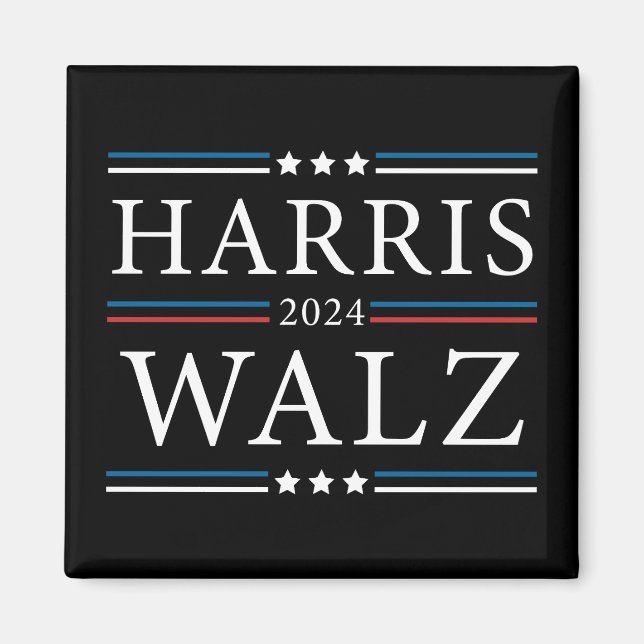 Val i Harris Walz 2024 Magnet (Framsidan)