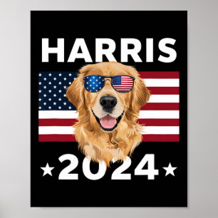 Val Kamala Harris 2024 Golden Retriever Hund U Poster
