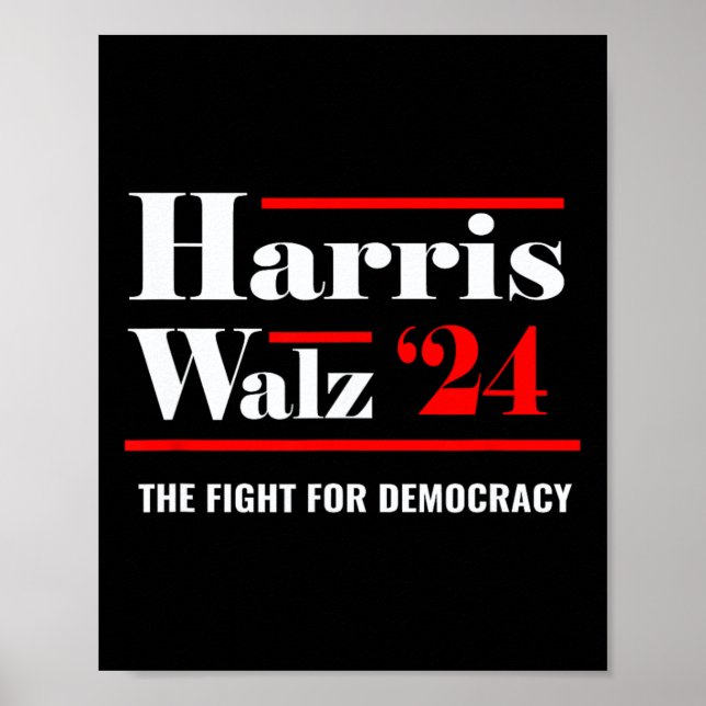 Val Kamala Harris &amp; Tim Walz 2024 Poster (Framsidan)
