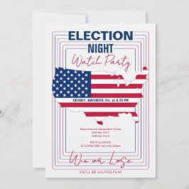 Val Kampanj 2024 Val Natten Party Inbjudningar