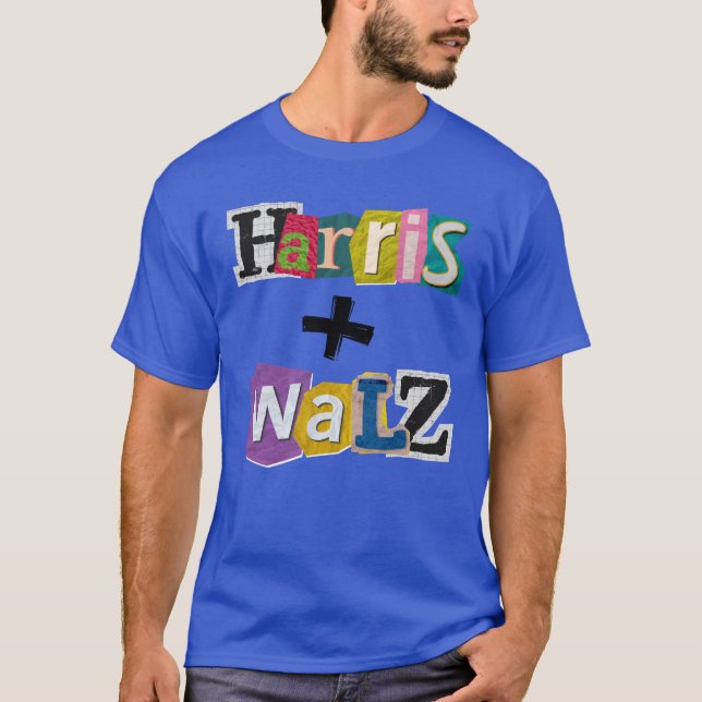 Val Merch Harris Walz Democratic Party T Shirt (Framsida)