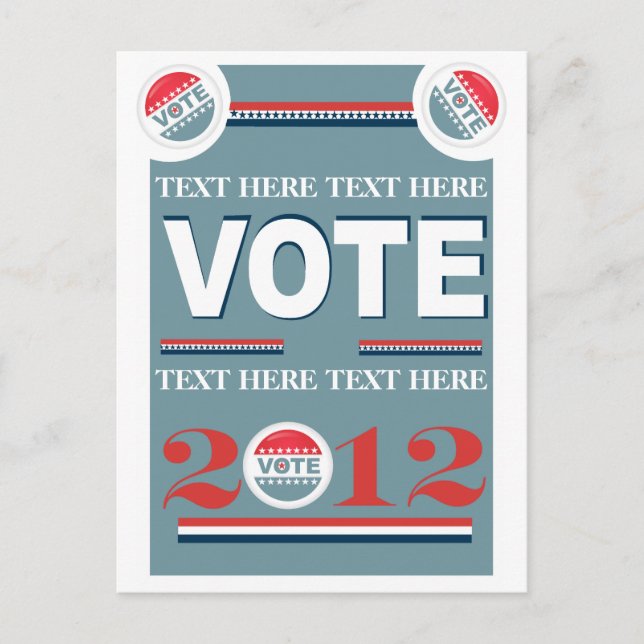 Val Omröstning Vykort (Framsida)