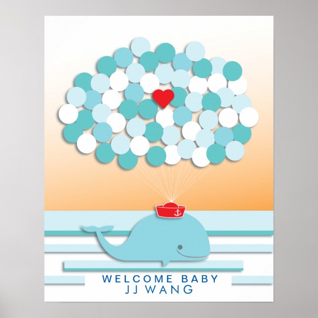 Val | Presentbok för babyfirande Utskrift Poster (Framsidan)