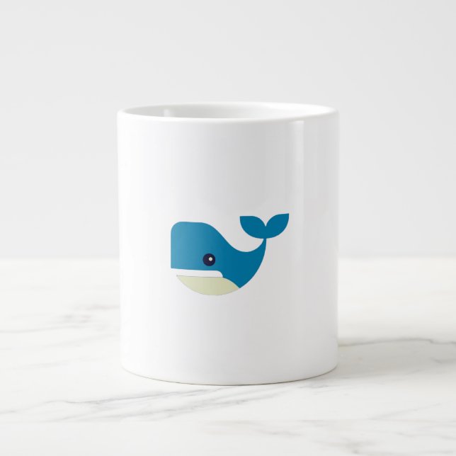 Val, puckelval, däggdjur jumbo mugg (Framsidan)