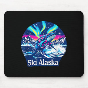 Val som njuter av skidåkning i Alaska-äventyret Musmatta