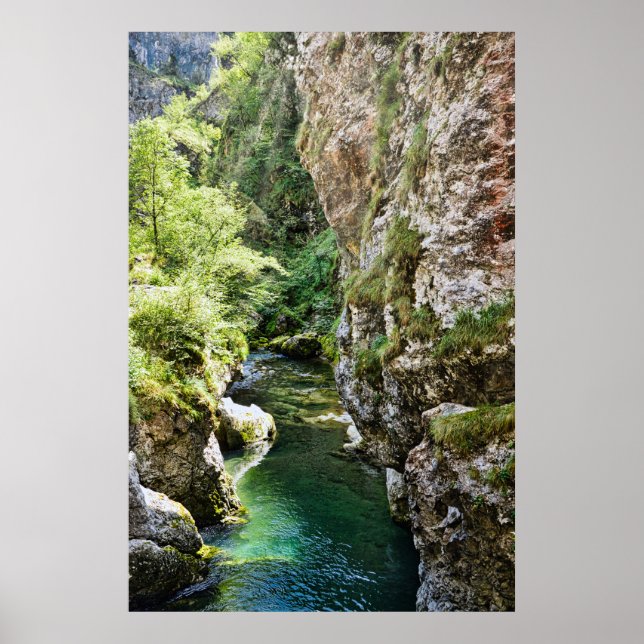 Val Taleggio valley italian River Gorge Poster (Framsidan)
