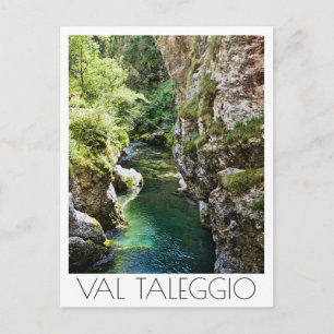 Val Taleggio valley italian River Gorge Vykort