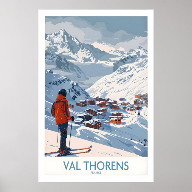 Val Thorens Frankrike Print 1 Poster (Framsidan)