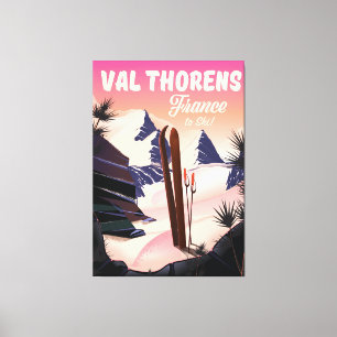 Val Thorens, Frankrike ski poster Canvastryck
