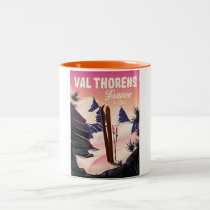 Val Thorens, Frankrike ski poster Två-Tonad Mugg