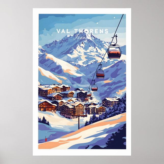 Val Thorens Frankrike Skidposter 1 Poster (Framsidan)
