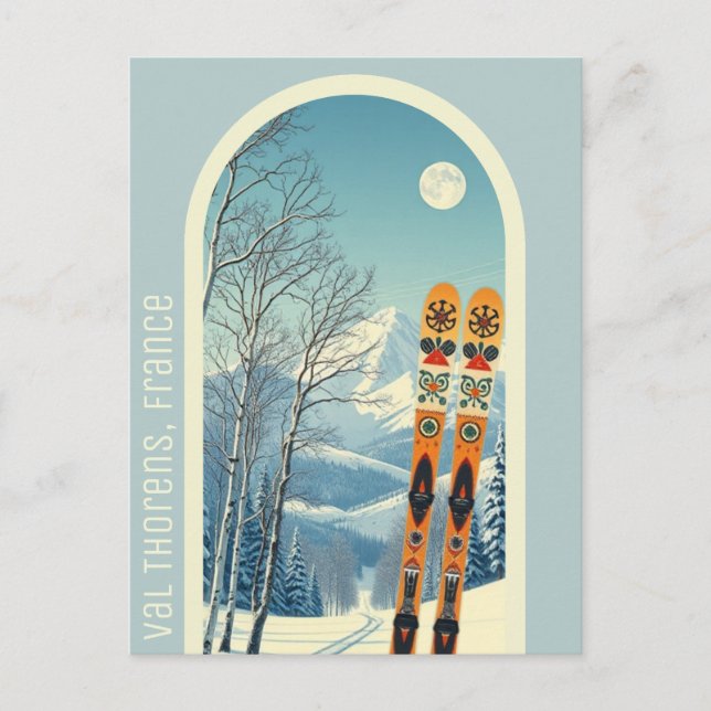 Val Thorens Frankrike skidsemester vykort (Framsida)