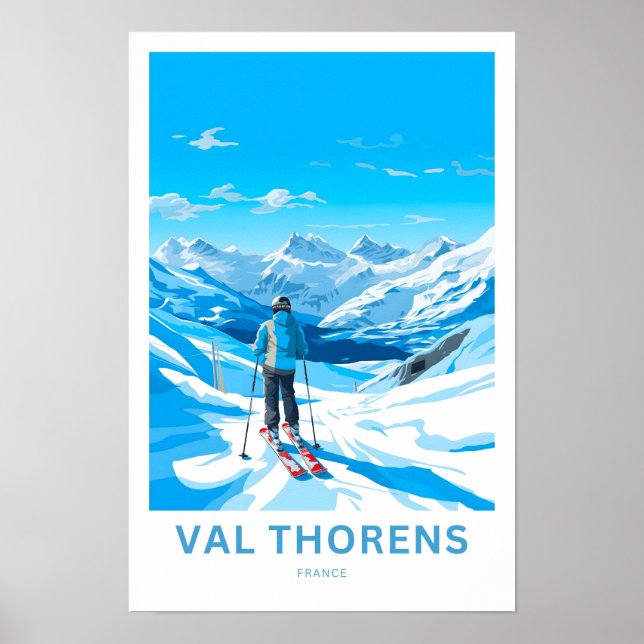 Val Thorens Frankrike Travel Skriv ut Poster (Framsidan)