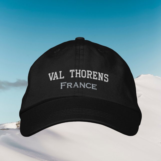 Val Thorens Frankrike vintersemesterutrustning Broderad Keps (Skapare uppladdad)