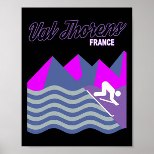Val Thorens Fransk Alpernas Frankrike Ski Resort S Poster