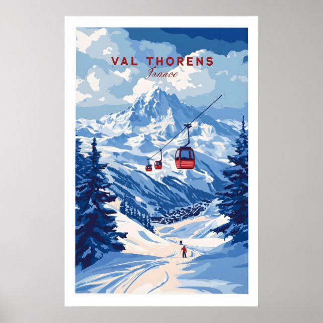 Val Thorens skidkonsttryck 1 Poster (Framsidan)
