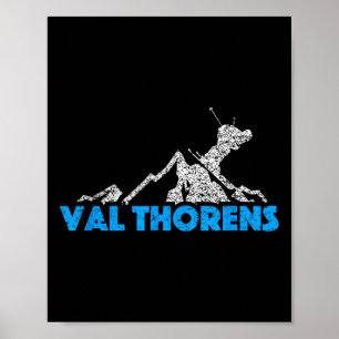 Val Thorens Skiing Snowboarding Frankrike Resort D Poster