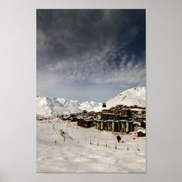 Val Thorens Three Valleys Fransk Alperna Frankrike Poster