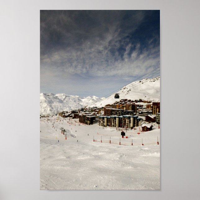 Val Thorens Three Valleys Fransk Alperna Frankrike Poster (Framsidan)